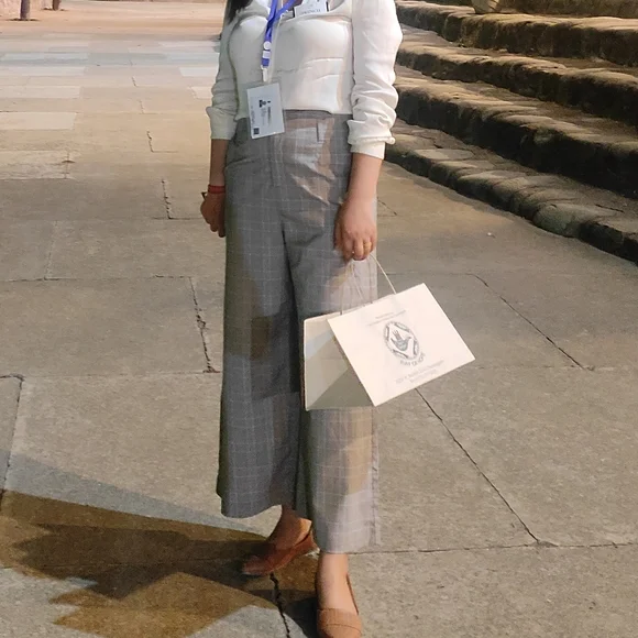 Korean checked culottes - Picture 3 of 9